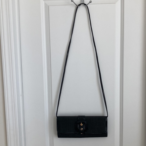 Banana Republic jute with patent leather trim, detachable strap, like new EUC - Picture 3 of 11